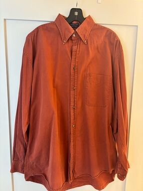Faconnable Men's Button-Down Shirt in Rust